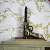 CANDLEHOLDER GUN GOLD 12X12CM - Image 5
