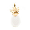 DECOR PINEAPPLE WHITE & GOLD 5X5X11CM