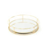 MIRROR TRAY ROUND GOLD 31X31X7CM