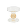 CANDLEHOLDER GLITTER GOLD 8.5X8.5CM