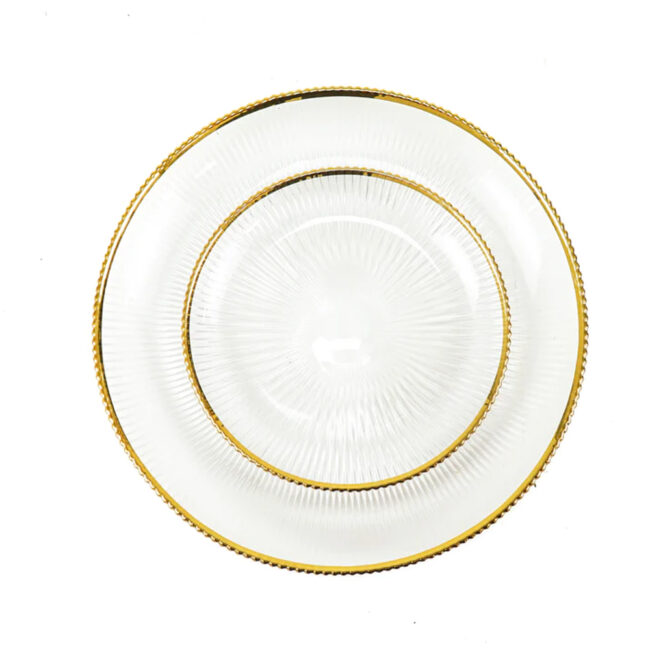 DINNER PLATE WITH RIM GOLD 31X3.5CM - Image 3