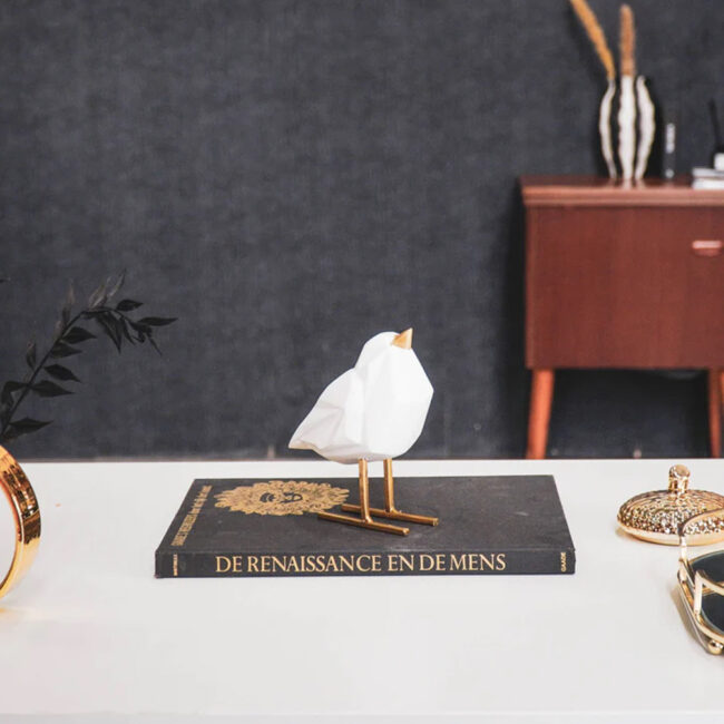 LOVE BIRD WHITE 16X15X14CM - Image 3