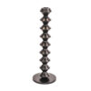 CANDLEHOLDER RIBBEL BLACK 10X10X30CM