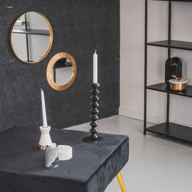 CANDLEHOLDER RIBBEL BLACK 10X10X30CM - Image 4