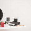 TEALIGHT HOLDER CROSS OVER RIBBLED CYLINDER 7X7X6CM - Image 5