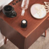 TEALIGHT HOLDER CROSS OVER RIBBLED CYLINDER 7X7X6CM - Image 2