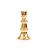 CANDLEHOLDER CHESS GOLD 7X7X14CM