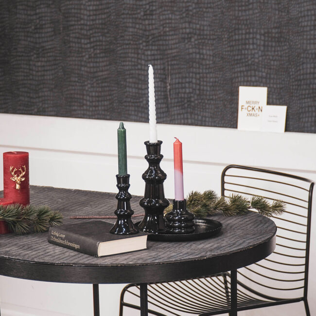 CANDLEHOLDER BUBBLE BLACK 7X7X10CM - Image 5