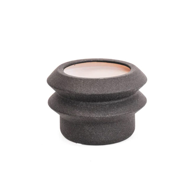 PLANTER ORGANIC SHAPE BLACK 19X19X13CM