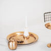 CANDLEHOLDER DIP DYE GOLD 7.5X7.5X10.5CM - Image 2