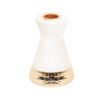 CANDLEHOLDER DIP DYE GOLD 7.5X7.5X10.5CM