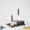 CANDLEHOLDER DIP DYE GOLD 7.5X7.5X10.5CM - Image 3
