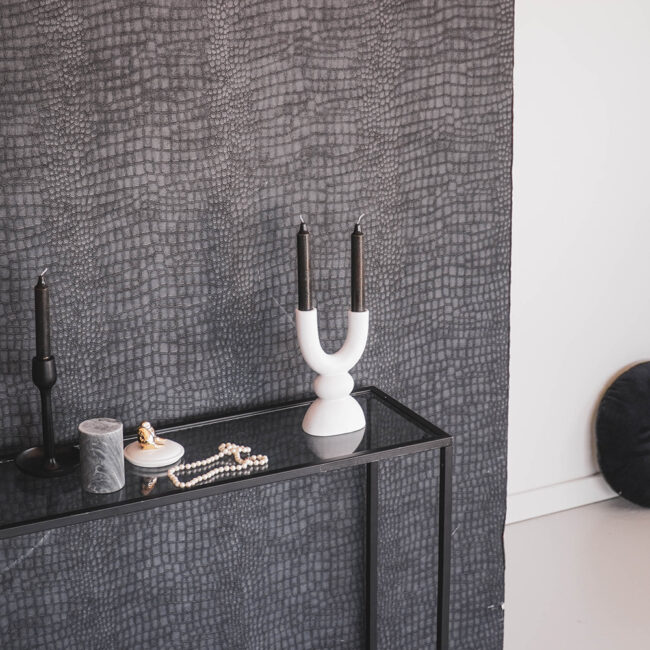 CANDLEHOLDER ORGANIC WHITE 12X7.5X21CM - Image 3