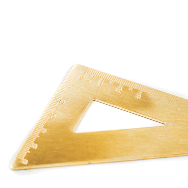 RULER TRIANGLE GOLD 13X3CM - Image 3