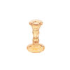 CANDLEHOLDER GLASS AMBER 6.5X10.5CM