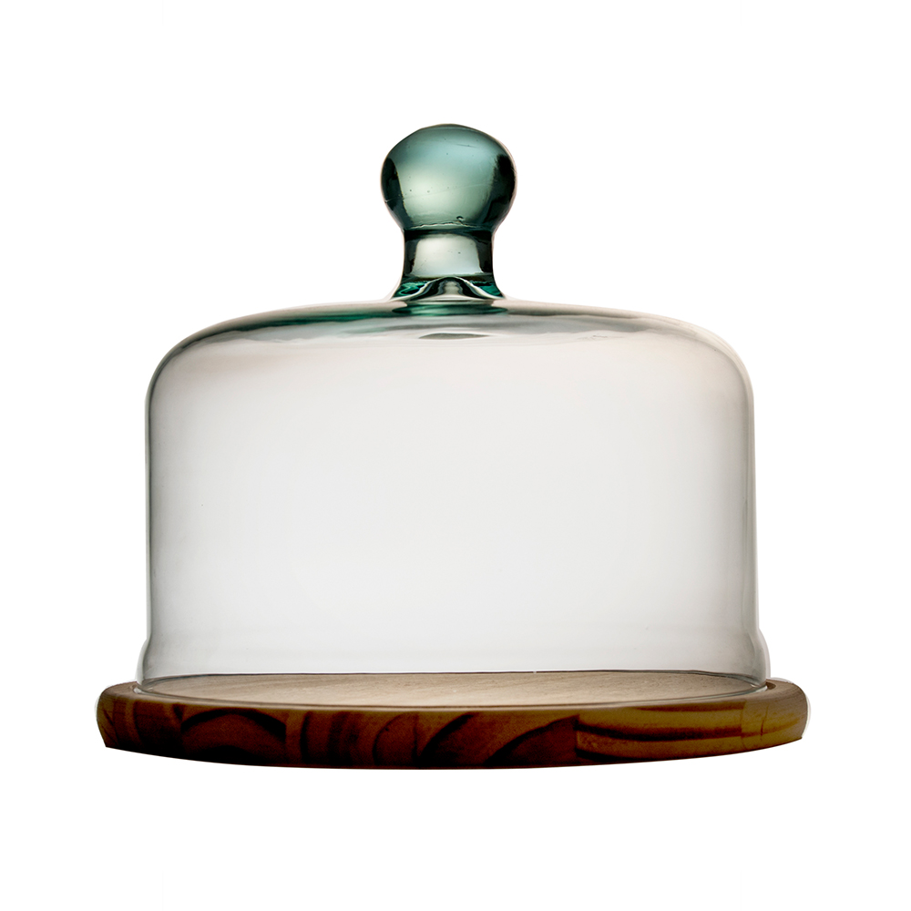 CHEESE BOWL WITH WOOD PLATE 22X20CM