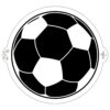 STENCIL SOCCER BALL 25CM