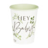 PAPER CUPS BOTANICAL HEY BABY 8X9CM 8PCS