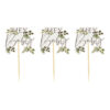 CAKE TOPPER BOTANICAL HEY BABY 11.5X14CM 12PCS