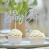 CAKE TOPPER HEY BABY GREEN & NUDE 9X11.5CM - Image 2