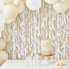 BACKDROP RIBBON LEAF WHITE 100CM - Image 2