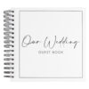 WEDDING GUEST BOOK BLACK & WHITE 21.5X21.5CM