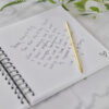 WEDDING GUEST BOOK BLACK & WHITE 21.5X21.5CM - Image 3