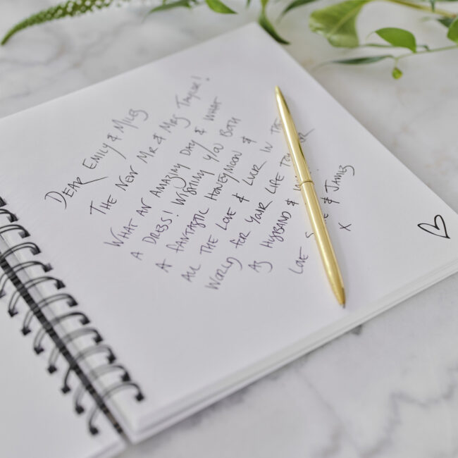 WEDDING GUEST BOOK BLACK & WHITE 21.5X21.5CM - Image 3