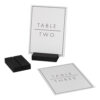 TABLE NUMBER CARDS 1-12 & BLACK WOODEN BASE 23X15CM