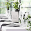 TABLE NUMBER CARDS 1-12 & BLACK WOODEN BASE 23X15CM - Image 3