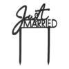 CAKE TOPPER ACRYLIC JUST MARRIED 12X16.5CM