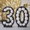 BALLOON MOSAIC FRAME DECOR 30TH BLACK 57X83CM - Image 2