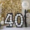 BALLOON MOSAIC FRAME DECOR 40TH BLACK 57X83CM - Image 2