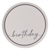 PAPER PLATE HAPPY BIRTHDAY NUDE & BLACK 25CM 8PCS