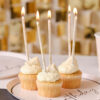 CANDLES NEUTRAL MARBLE 18CM 12PCS - Image 2