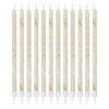 CANDLES NEUTRAL MARBLE 18CM 12PCS