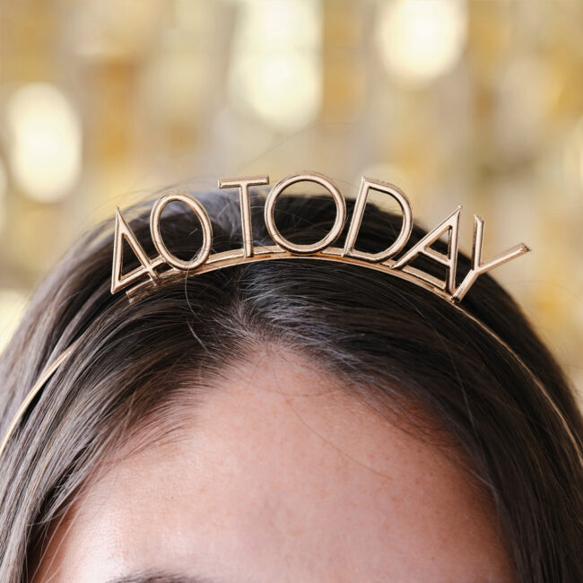 HEADBAND 40 TODAY 13X16CM - Image 3