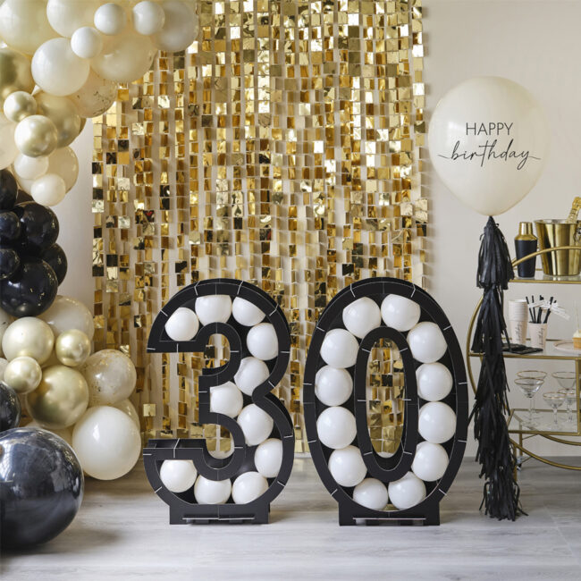 PAPER STRAWS HAPPY BIRTHDAY BLACK 20CM 16PCS - Image 4