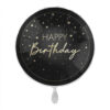 FOIL BALLOON HAPPY BIRTHDAY BLACK & GOLD 45.7CM