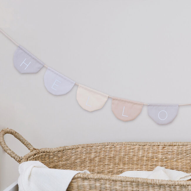 BUNTING FABRIC HELLO BABY 1.6M - Image 3