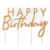 CANDLE HAPPY BIRTHDAY GOLD 12X6CM