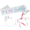 SET OF SASH & HEADBAND IT'S MY BIRTHDAY