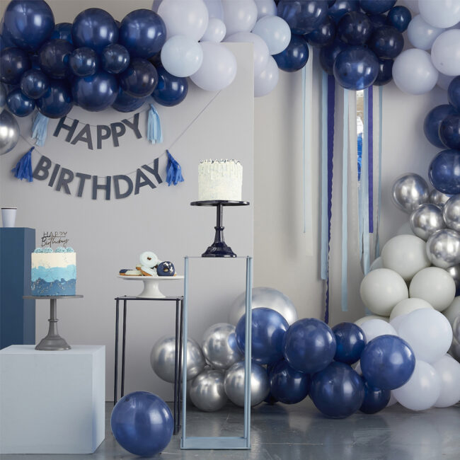 CANDLES BLUE MARBLE 18CM 12PCS - Image 3