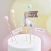 CAKE TOPPER HAPPY BIRTHDAY POM POM 7PCS - Image 2