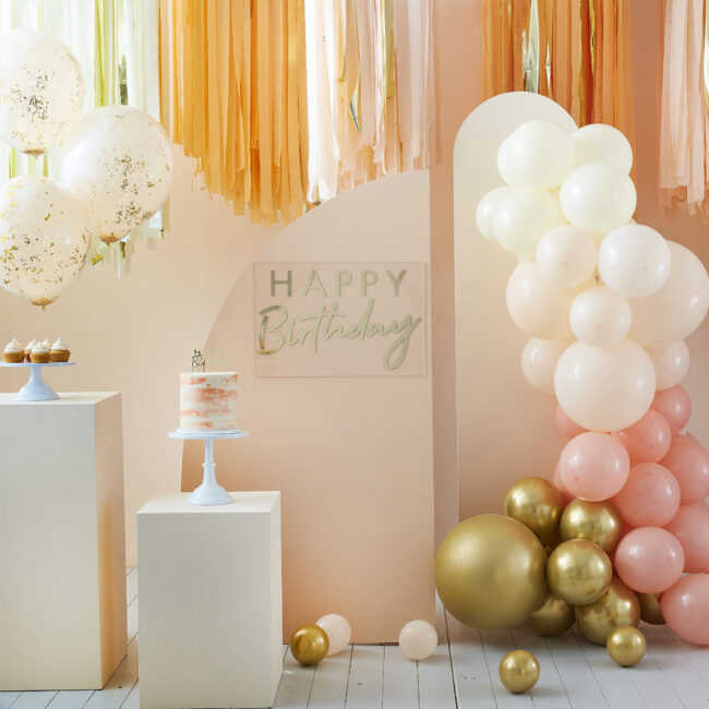 NAPKINS HAPPY BIRTHDAY BEACH & GOLD 16X16CM 16PCS - Image 3