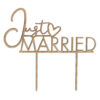 CAKE TOPPER WOODEN JUST MARRIED 15X13.7CM