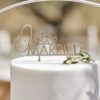 CAKE TOPPER WOODEN JUST MARRIED 15X13.7CM - Image 2