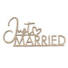 PLACE SETTING WOODEN JUST MARRIED 14X7CM 6PCS