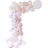 BALLOON ARCH KIT TEAM BRIDE WHITE PINK & CONFETTI 55PCS