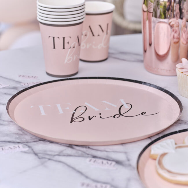 PAPER PLATE TEAM BRIDE 25CM 8PCS - Image 3